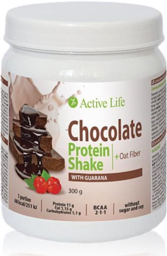 TIANDE Chocolate protein shake Active Life Mix with guarana 300g - Protein - Main image