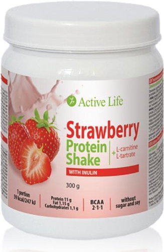 TIANDE Strawberry protein shake Active Life Mix with inulin 300g - Protein - Main image