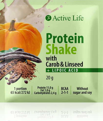TIANDE Eco de Viva Protein shake with carob and flaxseed 20 g - Protein - Main image