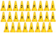 Alphabet Set Cones with Letters - Signal Cone