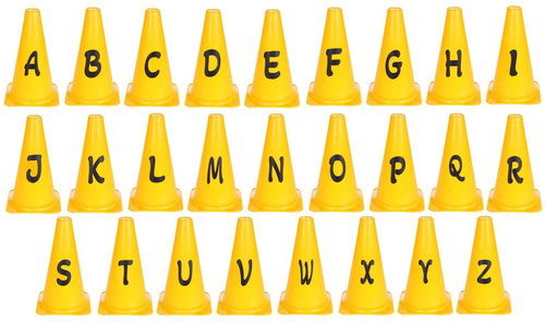 Alphabet Set Cones with Letters - Signal Cone - Main image