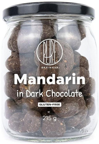 BrainMax Pure Lyophilized dark chocolate covered mandarins, 215 g - Freeze-Dried Fruit - Main image