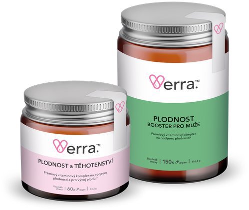 VERRA Duo package Fertility & Pregnancy 60 capsules + Booster for men 180 capsules - Dietary Supplement - Main image