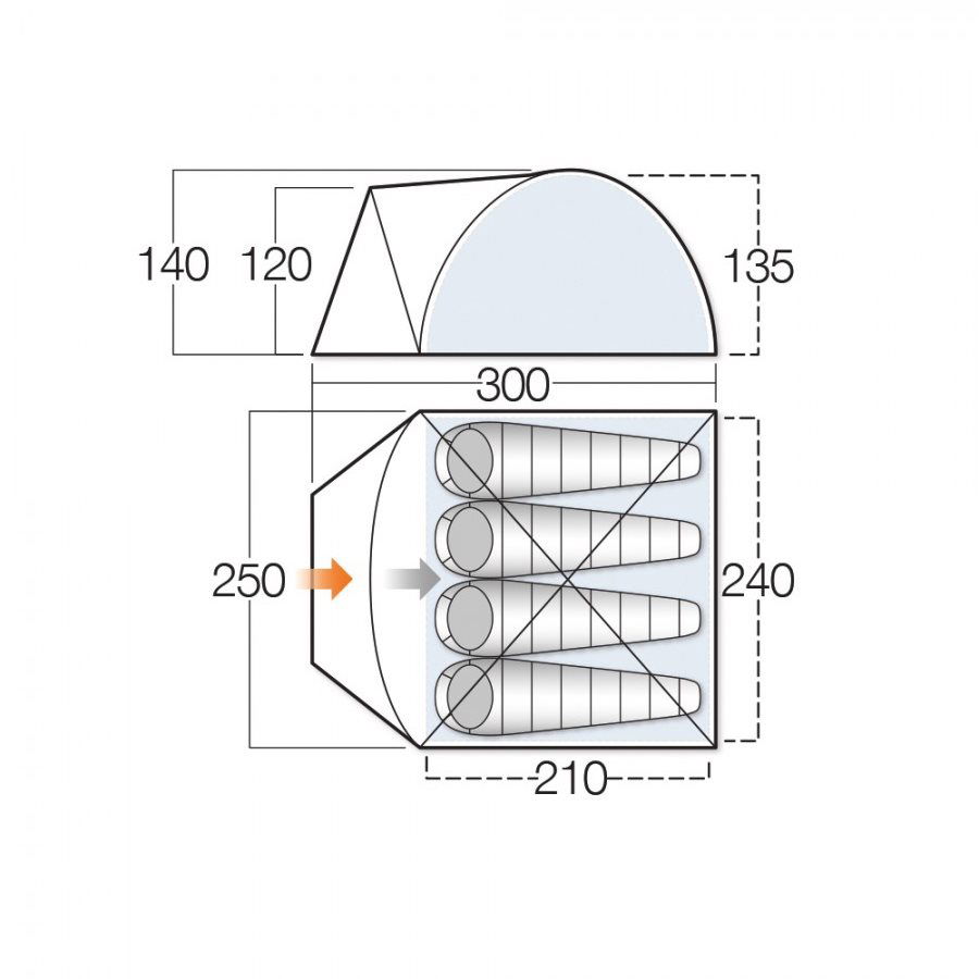 Vango tay clearance 400