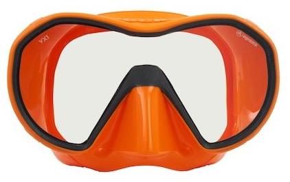 Apeks mask VX1 Pure Clear, orange/dark grey - Diving Mask - Main image