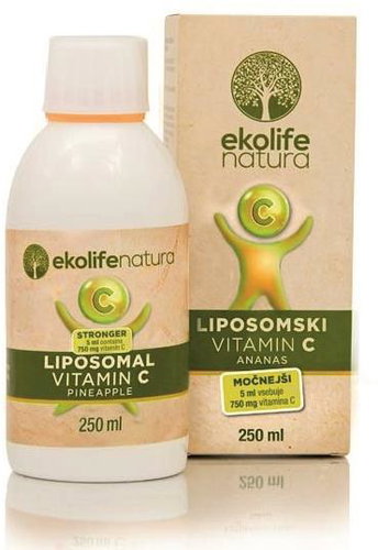 Ekolife Natura Liposomal Vitamin C 750mg 250ml ananas (Lipozomální vitamín C) - Vitamins - Main image
