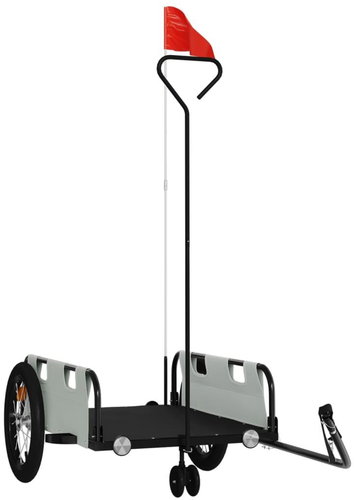 Shumee Bicycle Trolley 94189 grey, oxford fabric and iron - Bicycle Trailer - Main image