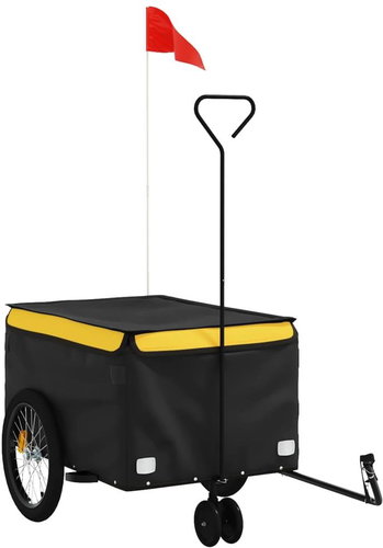 Shumee Bicycle trolley 30 kg, 94099, black and yellow, iron - Bicycle Trailer - Main image