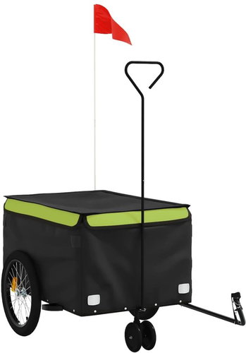 Shumee Bicycle trolley 30 kg, 94102 black and green, iron - Bicycle Trailer - Main image
