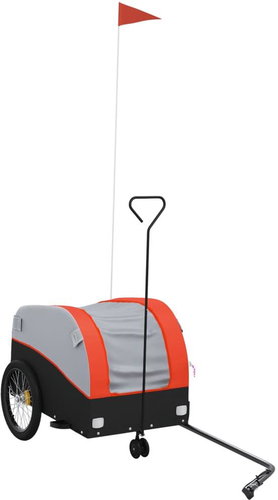 Shumee Bicycle Trolley 123 × 52 × 53 cm, 94138 black and orange, 30 kg, iron - Bicycle Trailer - Main image