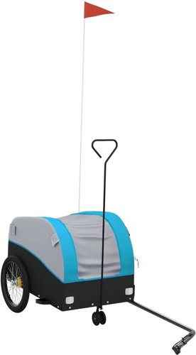 Shumee Bicycle trolley 123 × 52 × 53 cm, 94142 black and blue, 30 kg, iron - Bicycle Trailer - Main image