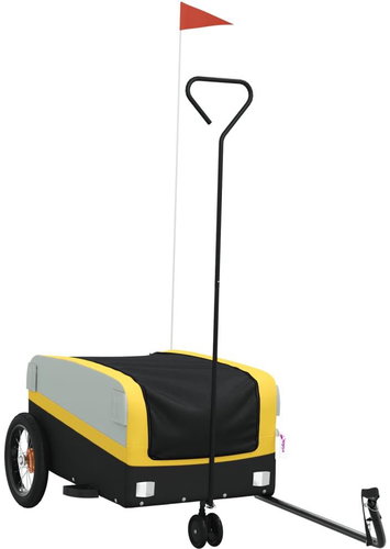 Shumee Bicycle trolley 122 × 53 × 53 cm, 94057 black and yellow, 30 kg, iron - Bicycle Trailer - Main image