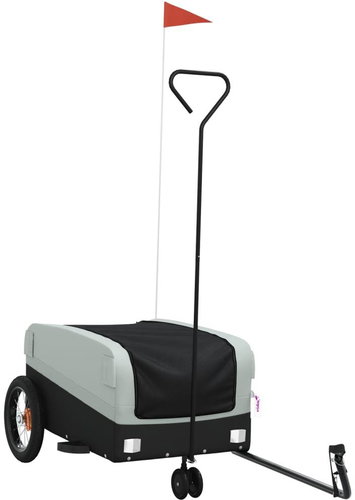 Shumee Bicycle trolley 122 × 53 × 53 cm, 94056 black and grey, 30 kg, iron - Bicycle Trailer - Main image