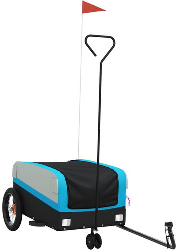 Shumee Bicycle trolley 122 × 53 × 53 cm, 94058 black and blue, 30 kg, iron - Bicycle Trailer - Main image