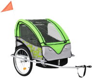 Shumee Bicycle and pushchair trolley 2in1, green and grey - Bicycle Trailer