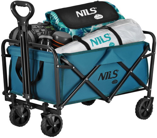 Nils Camp NC4306 Folding camping trolley, turquoise - Collapsible Cart - Main image