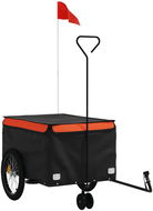 Shumee Vozík za bicykel 45 kg, čierny a oranžový, železo, 94110 - Nákladný vozík za bicykel