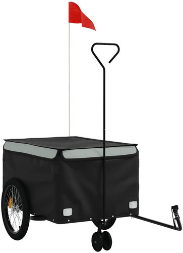 Shumee Bicycle trolley 45 kg, black and grey, iron, 94112 - Bicycle Trailer - Main image