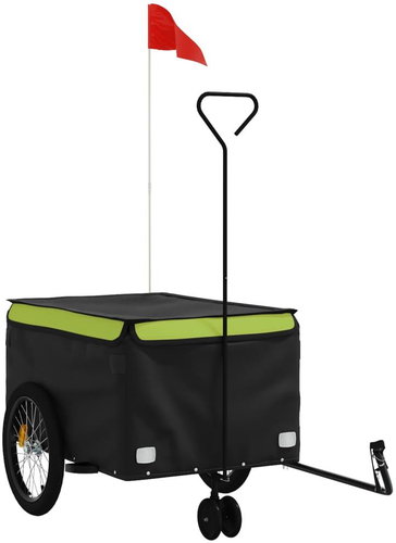 Shumee Bicycle trolley 45 kg, black and green, iron - Bicycle Trailer - Main image