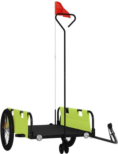 Shumee Bicycle trolley oxford cloth and iron, green and black - Bicycle Trailer - Main image