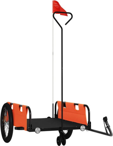 Shumee Bicycle trolley Oxford fabric and iron, orange and black - Bicycle Trailer - Main image