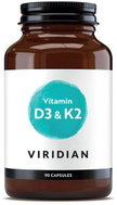 Viridian Vitamin D3 & K2 90 kapslí - Vitamín D3