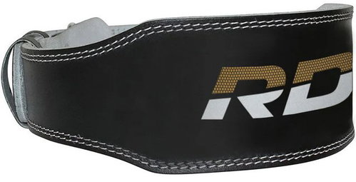 RDX Weightlifting belt GYM BELT 4 inch leather, black gold, 2XL - Weightlifting Belt - Main image