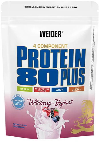 Weider Protein 80 Plus 500 g, wildberry-yoghurt - Proteín - Hlavný obrázok