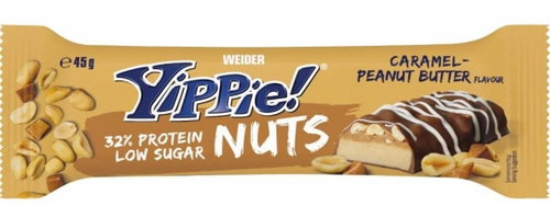 Weider Yippie NUT 45g, Caramel peanut butter - Protein Bar - Main image