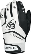 Louisville Slugger Omaha Adult Batting Gloves, White, XL - Baseball Glove