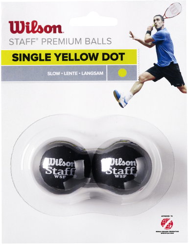 Wilson Staff Squash 2 Ball Pack Yellow Dot - Squash Ball - Main image