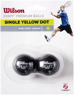 Wilson Staff Squash 2 Ball Pack Yellow Dot - Squash Ball