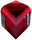 Flights, plastic, Rouge, 9 pcs, 150 microns