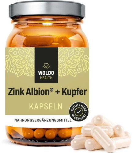WoldoHealth Zinc with copper 90 capsules - Zinc - Main image