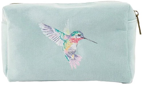 Wrendale Designs Embroidered cosmetic bag Hummingbird - Make-up Bag - Main image