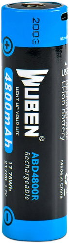 Wuben 21700 ABD4800R USB single - Rechargeable Battery - Main image