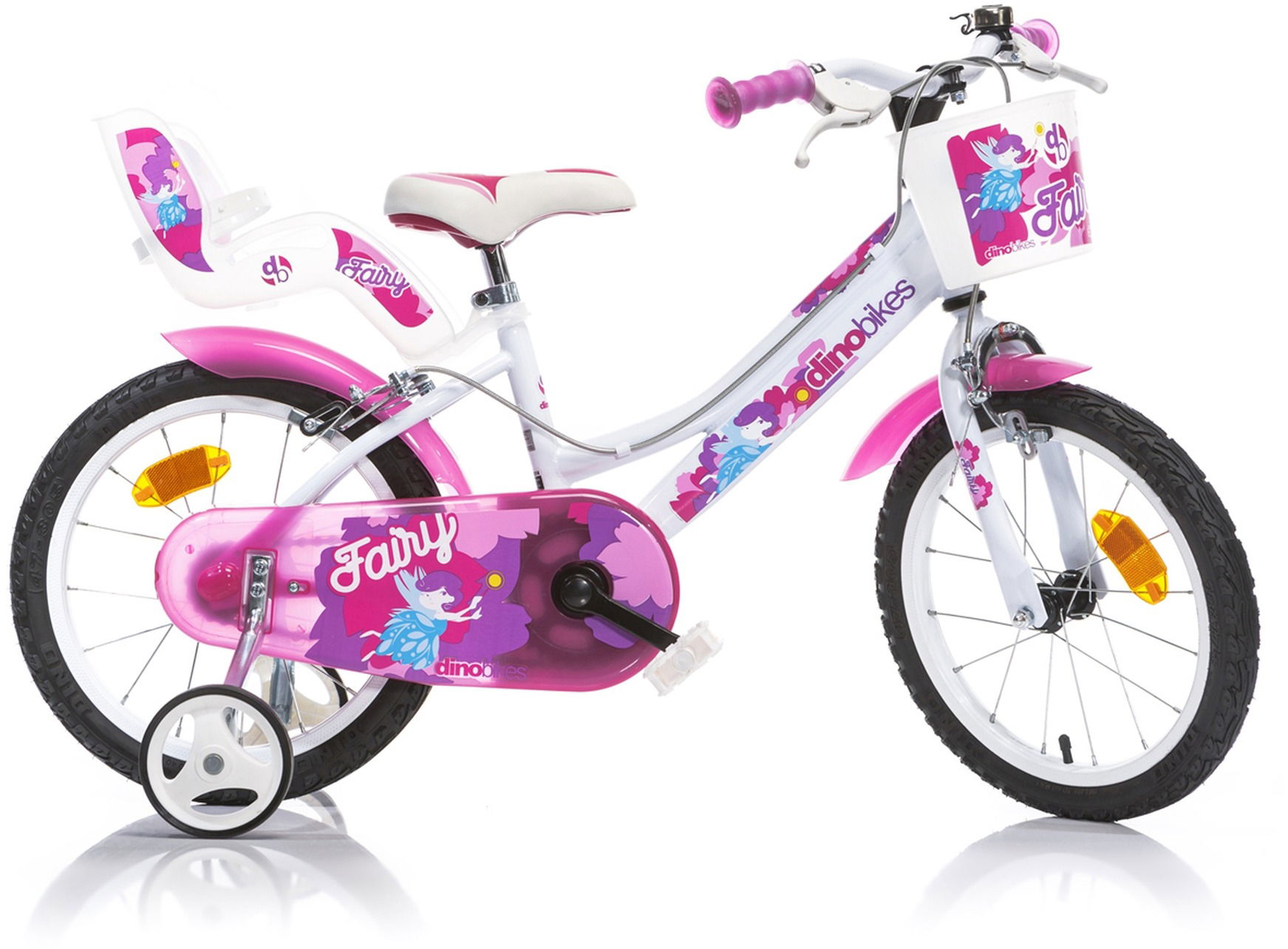 Dino bikes 166 RSN FAIRY White pink print 16 Children s Bike Alza.cz