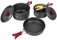 Acra C21 Camping utensil set alluminium for 2-3 persons - Camping Utensils