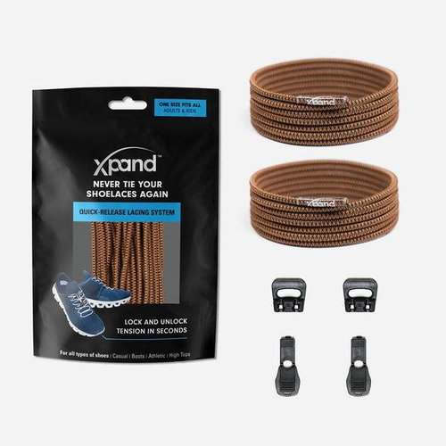 Tightening elastic laces Xpand brown - Shoe Laces - Main image
