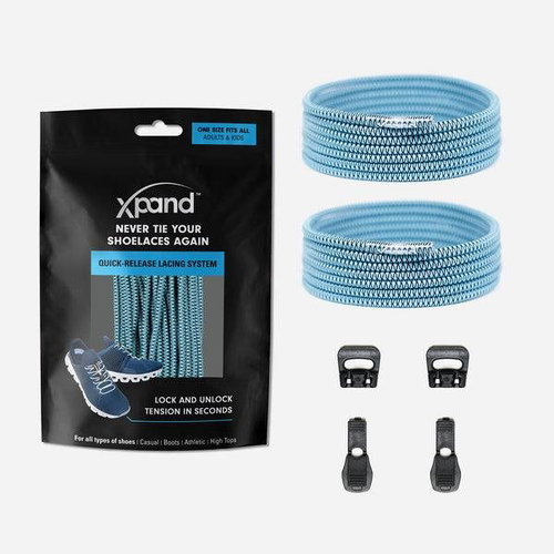 Tightening elastic laces Xpand baby blue - Shoe Laces - Main image