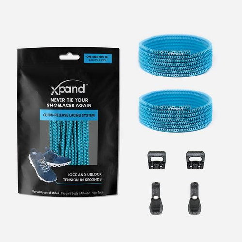 Tightening elastic laces Xpand sky blue - Shoe Laces - Main image
