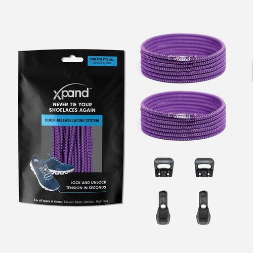 Tightening elastic laces Xpand purple - Shoe Laces - Main image