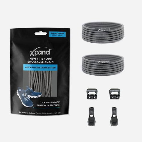 Tightening elastic laces Xpand dark grey - Shoe Laces - Main image