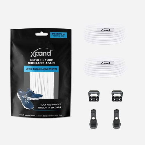 Tightening elastic laces Xpand all white - Shoe Laces - Main image