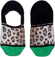 XPOOOS Leopard Black, veľkosť UNI - Ponožky