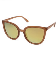 OEM Women's Oval Surface Pink Frames Yellow Glasses - Sunglasses