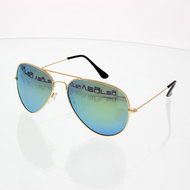VeyRey mirror pilots gold frames green glass - Sunglasses