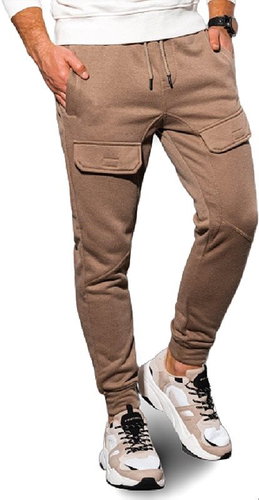 Ombre Clothing Pánské tepláky Gabriel camel XL - Tepláky - Main image