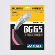 Yonex BG 65 Ti, 0,70 mm, 10 m, rózsaszín - Tollasütő húr
