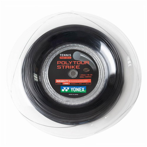 Yonex Poly Tour STRIKE 125, 1,25mm, 200m, black - Tennis Strings - Main image
